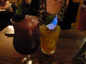 l-r: Winter Berry and Flaming Passion Fruit Mojitos